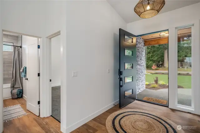 The NW Contemporary styling flows inside