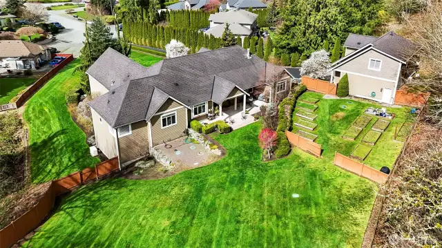 Expansive Lush Lawn~Sprinkler System~Professionally Landscaped & Maintained~Smells of Summer & Fresh Cut Grass~Home & Garage DADU are Each Served by their Own Septic Systems~