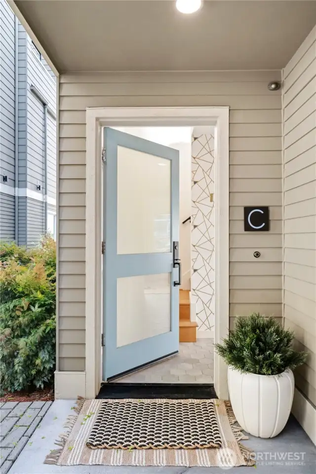 Darling covered entry.
