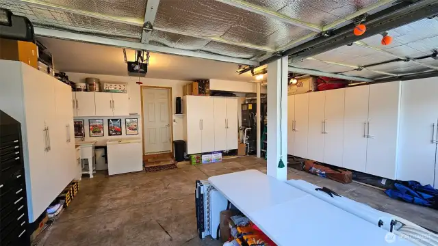 Tons of storage in this 2 car garage