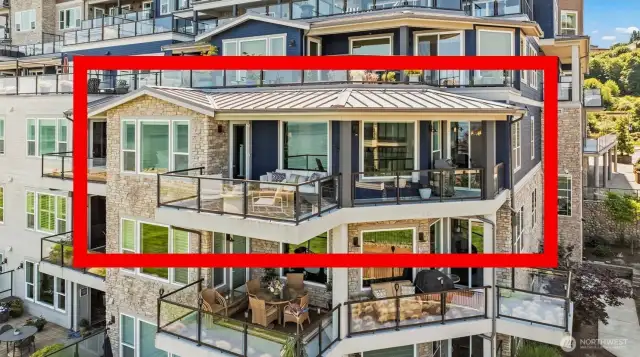 The corner location of this home makes all the living space light and bright.