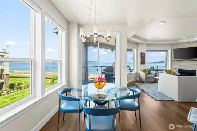 Give your guests the view seats...they may glimpse an Orca pod swimming by.