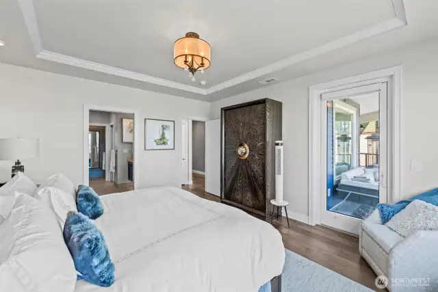 A door to the deck provides easy access.
