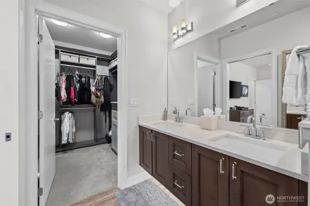 Walk-in with custom organizer