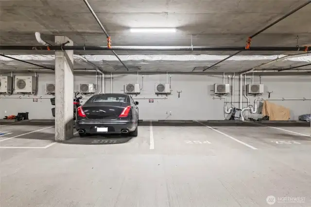 Two parking spots just a few steps from your front door