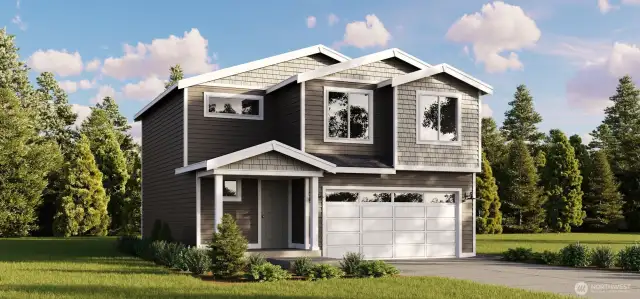 IMAGE IS A RENDERING Photographs are for illustrative purposes only. Features, finishes, interior/exterior colors, landscaping and floorplan shown may vary from actual homes built.