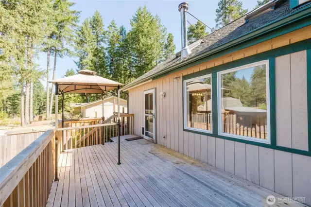 Back deck perfect for the BBQ