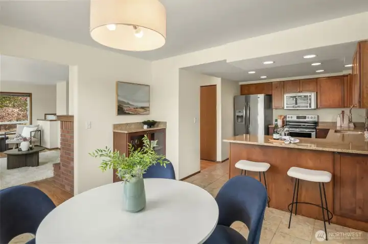 Kitchen and dining area