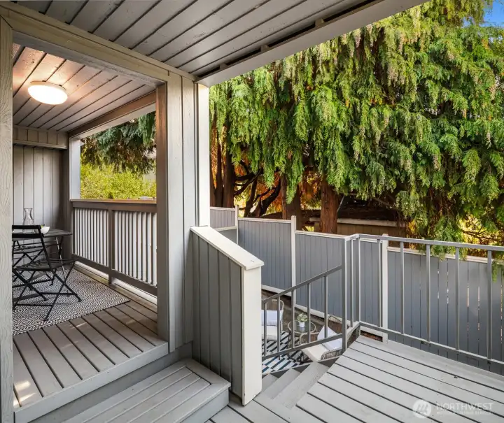 Deck off dining area
