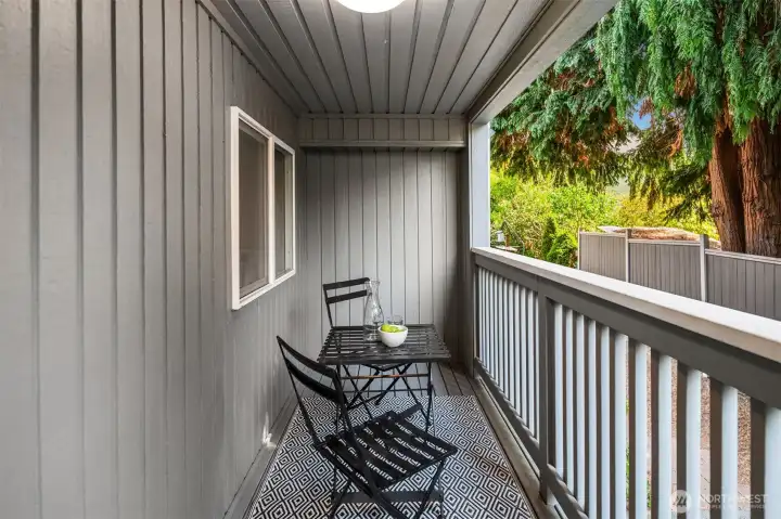 Deck off dining area