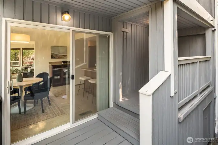 Deck off dining area