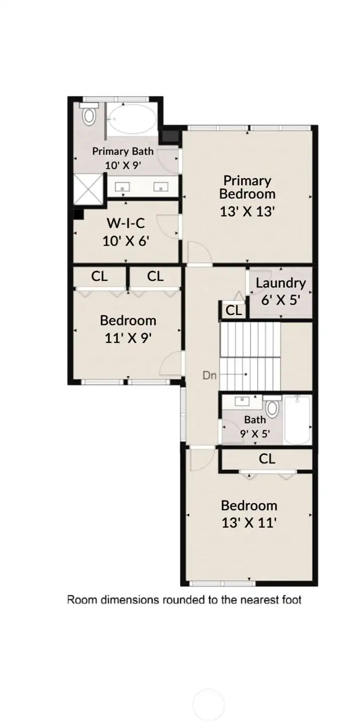 Upper  Floor - 3 bedrooms, 2 baths and laundry on the same floor