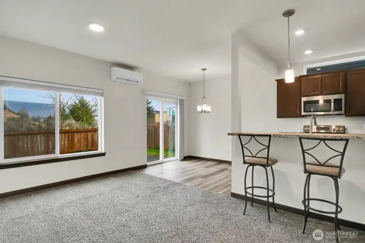 View from Great Room to KItchen Eating Bar