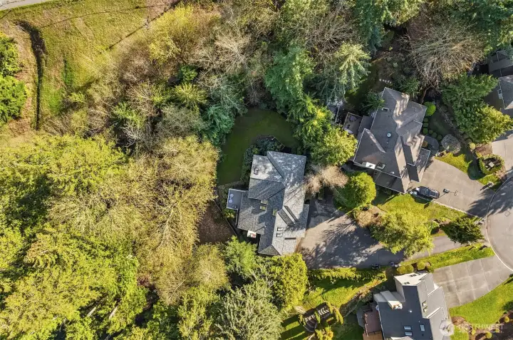 Home backs to private setting