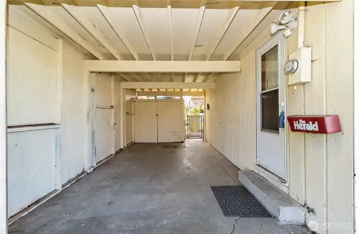 Side Entrance~Carport & Storage