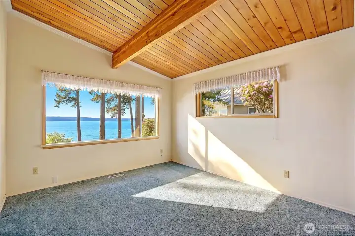 A View Bedroom on Private NW Corner of Home w/ Wall of Closets~