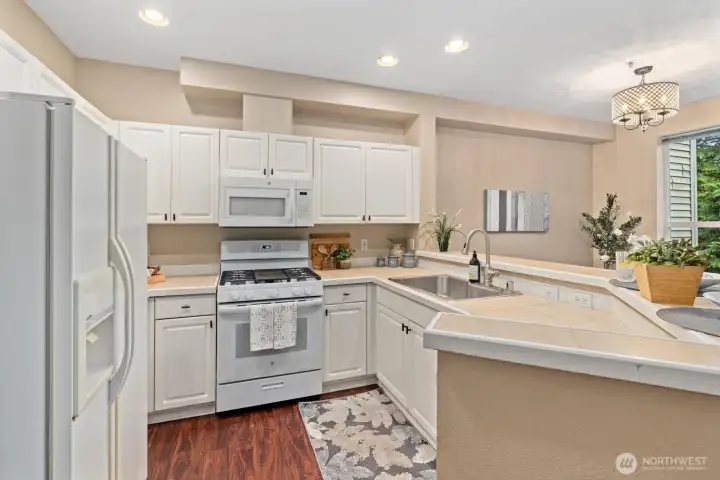 Great kitchen for a cook with lots of counter space