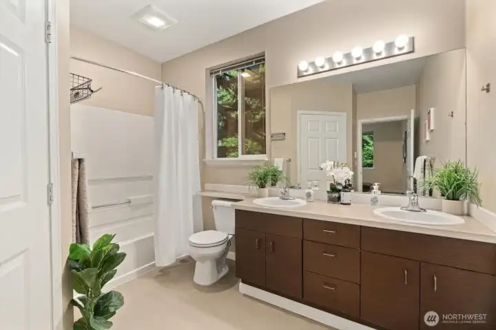 Attached full bath