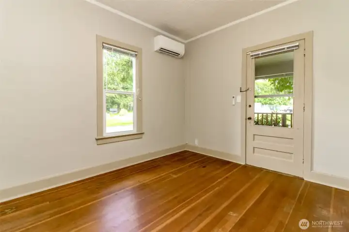 Main Floor Office with Mini Split and Entrance/Exit Door