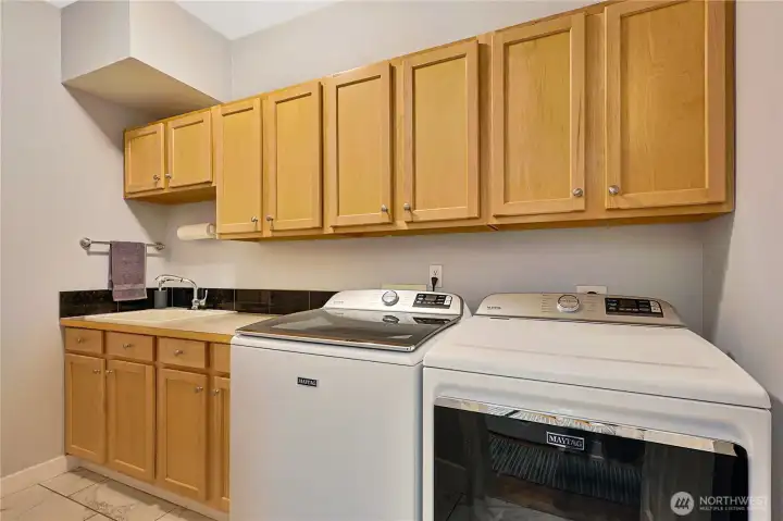Laundry with tons of room and storage.