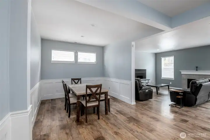 Dining area and entry to entertainable family room Dining area and entry to entertainable family room