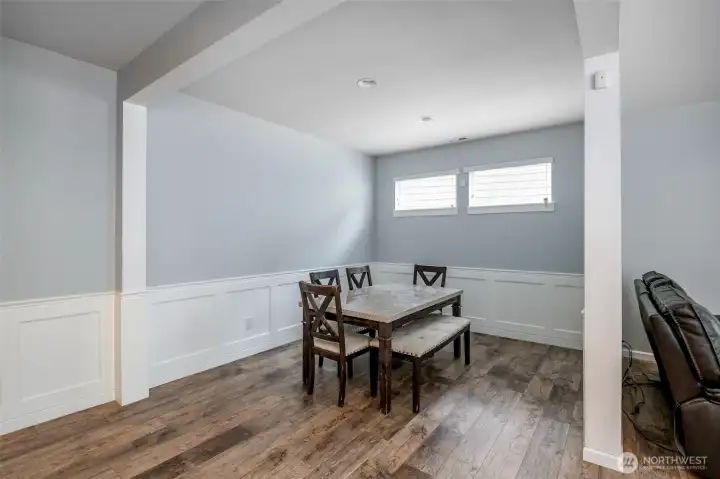 Dining room with beautiful wainscoting Dining room with beautiful wainscoting