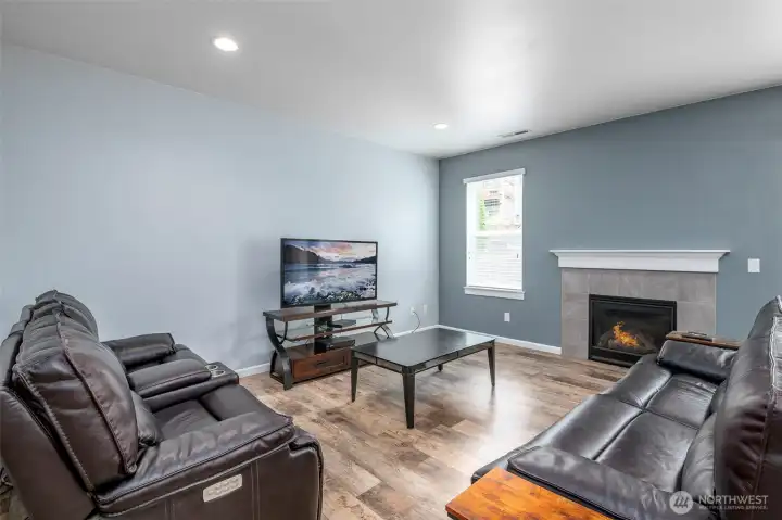 Comfy family room with gas fireplace Comfy family room with gas fireplace