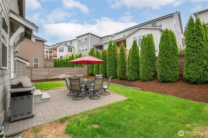 Fully fenced yard and beautiful paver patio Fully fenced yard and beautiful paver patio