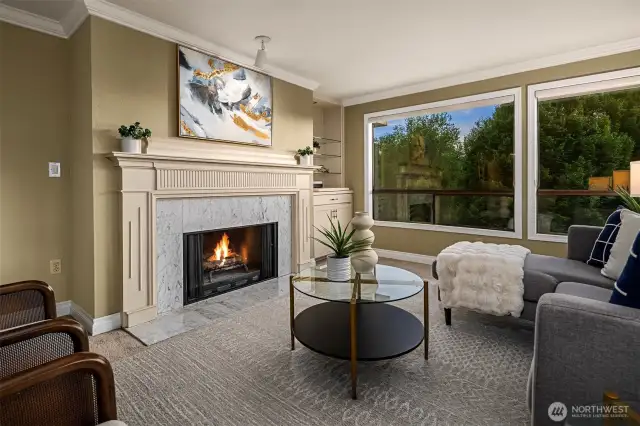 Wood Burning Fireplace