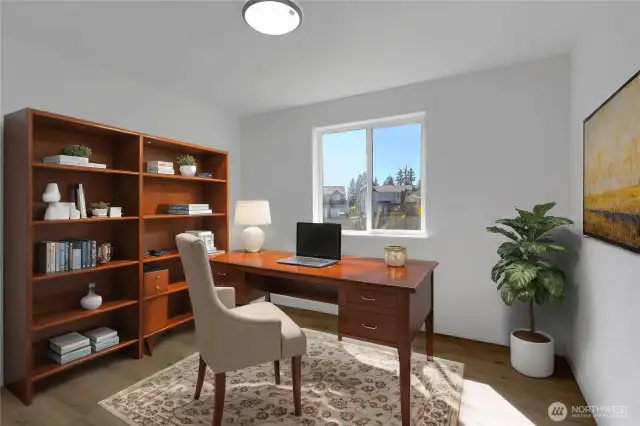 Virtually staged as a office