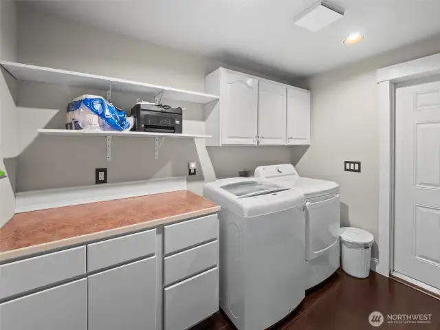 Main floor laundry with access to garage
