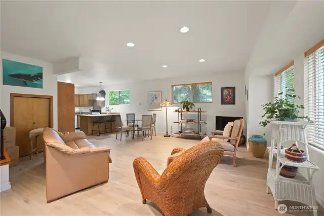 Open floor plan with plenty of natural light