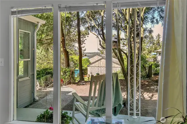 Peek-a-boo views just off the front porch.