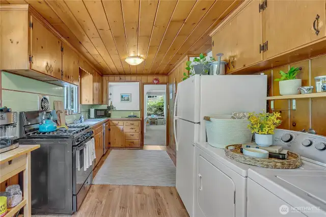 Beautiful woodwork throughout the kitchen.