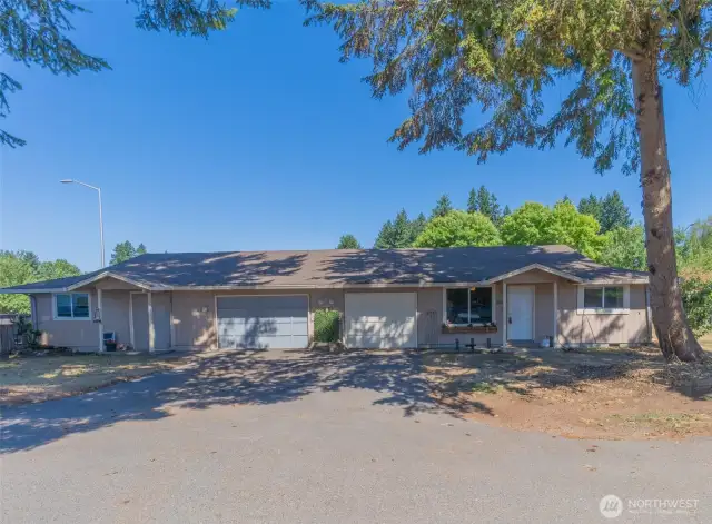 Front of Duplex & Shared Driveway