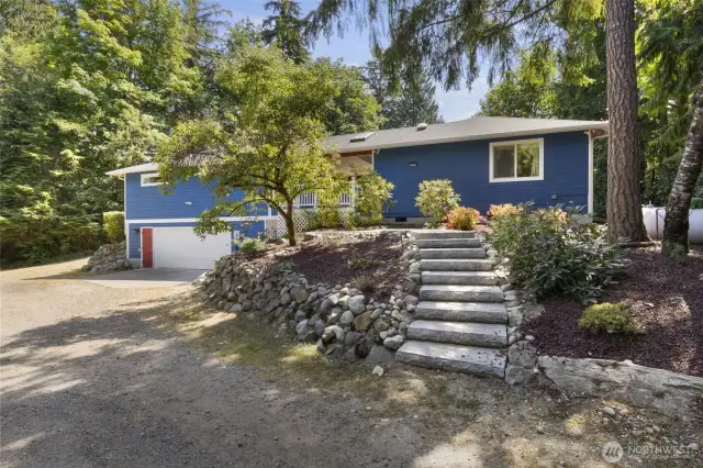 One of several approaches to the homes.