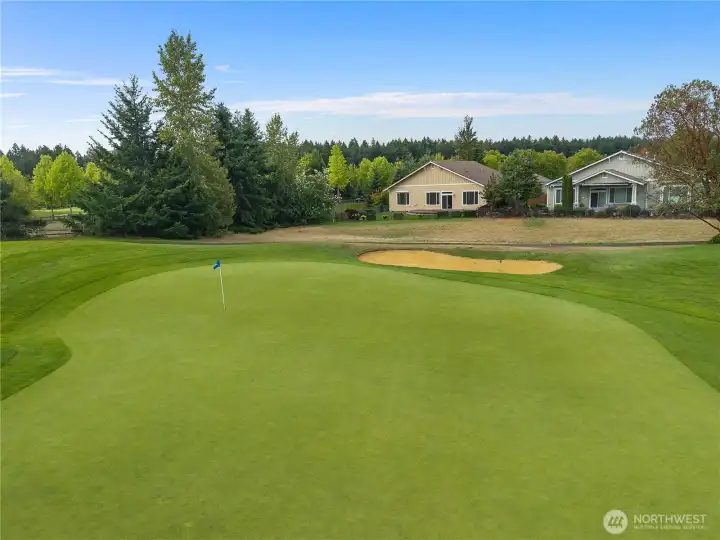 Very PRIVATE corner lot on the 7th Fairway in Jubilee 55+ community.