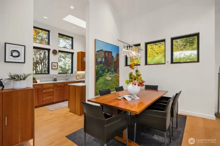 View to the kitchen.