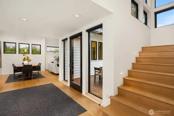 Tasteful Maple hardwoods grace the entire home.