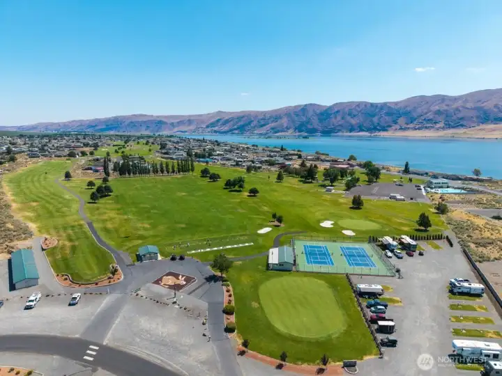 Just off the golf course are the much-beloved  pickleball courts, as well as RV parking.