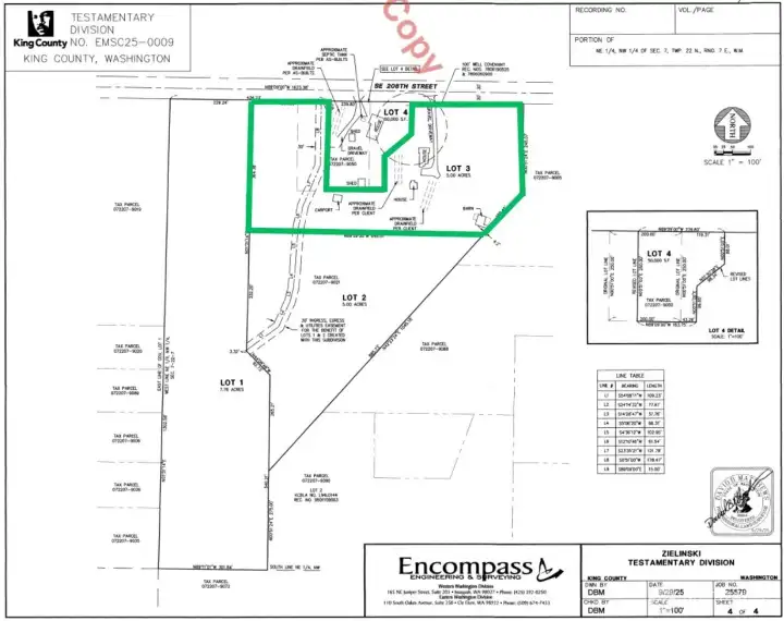 Survey Map - Property for sale is Lot #3