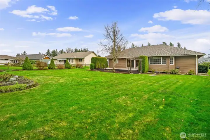 Alternate view of the back of the home.