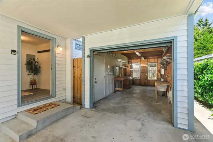 Carport and One car garage