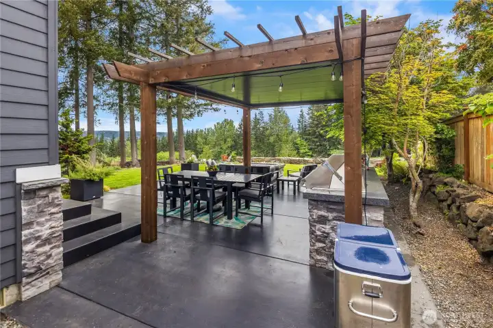 expanded patio with custom outdoor BBQ