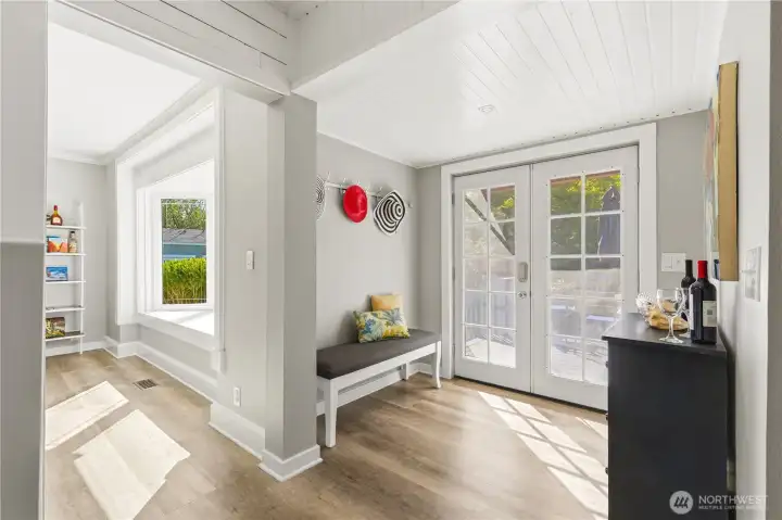 French doors out to a fantastic deck.