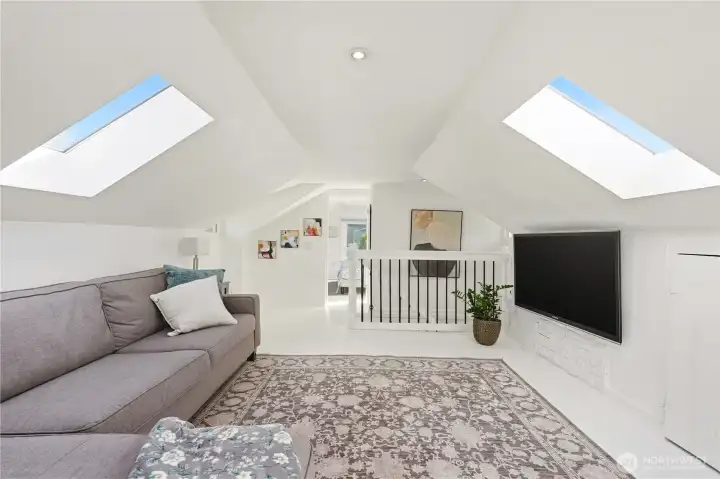 Cozy family room...great for watching movies and the "big game"!