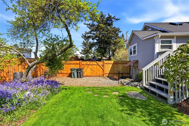 Area just outside of basement door.