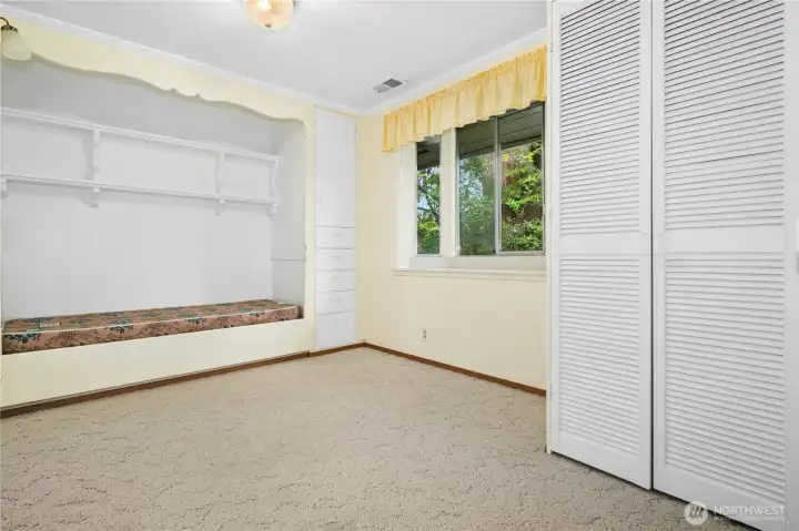 2nd bedroom with built ins.
