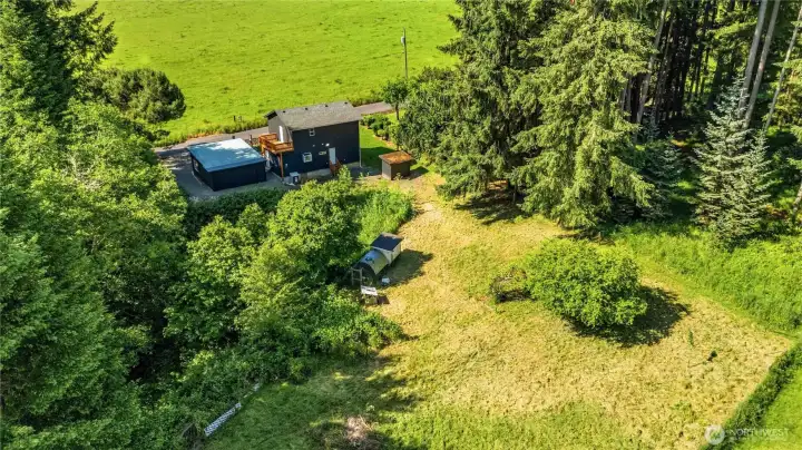 Just under 1 acre-freshly cleared back yard. Just under 1 acre-freshly cleared back yard.