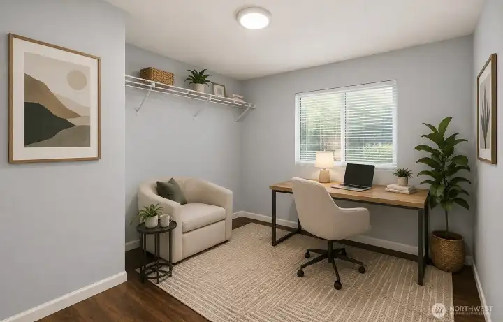 Virtual Staged 2nd Bedroom or Office Virtual Staged 2nd Bedroom or Office
